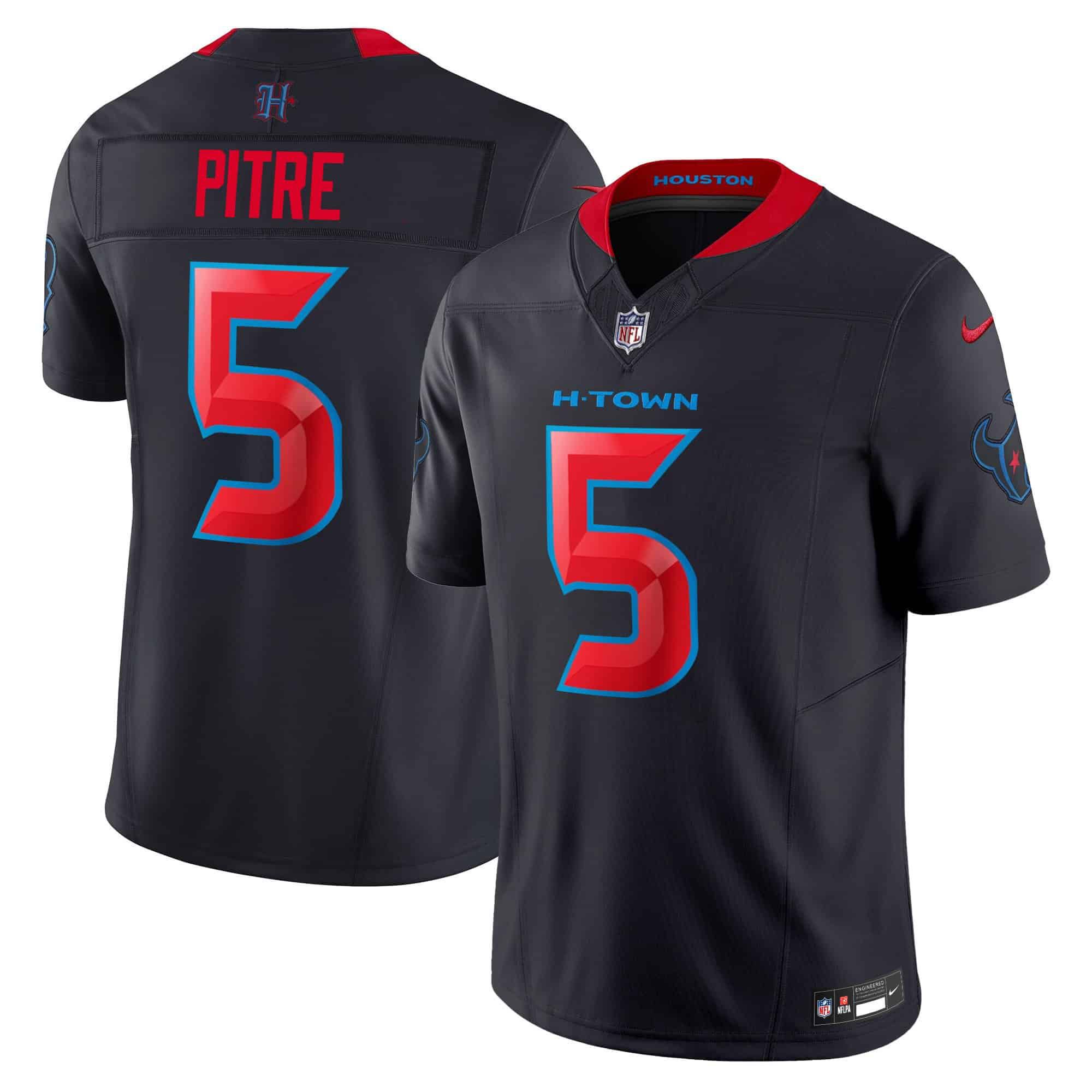 Men Houston Texans #5 Pitre Black 2024 Nike Vapor Limited NFL Jersey